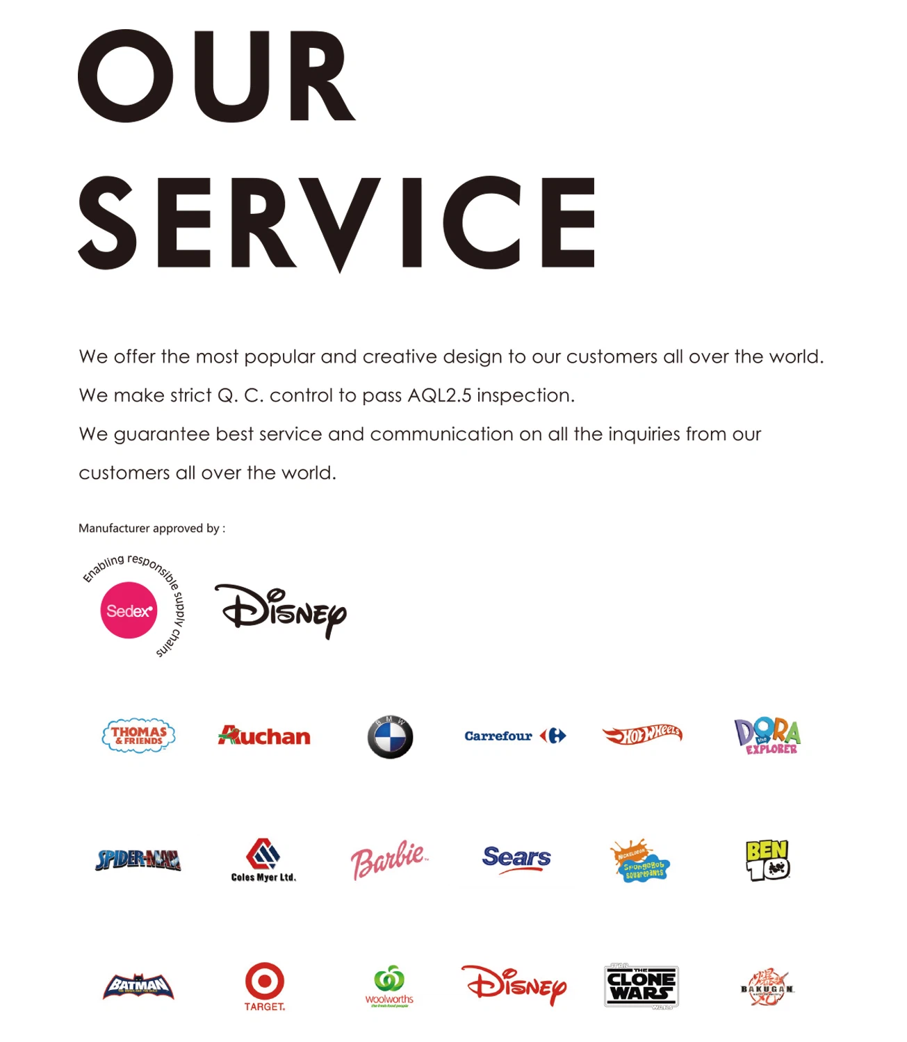 Our service and cooperate brands